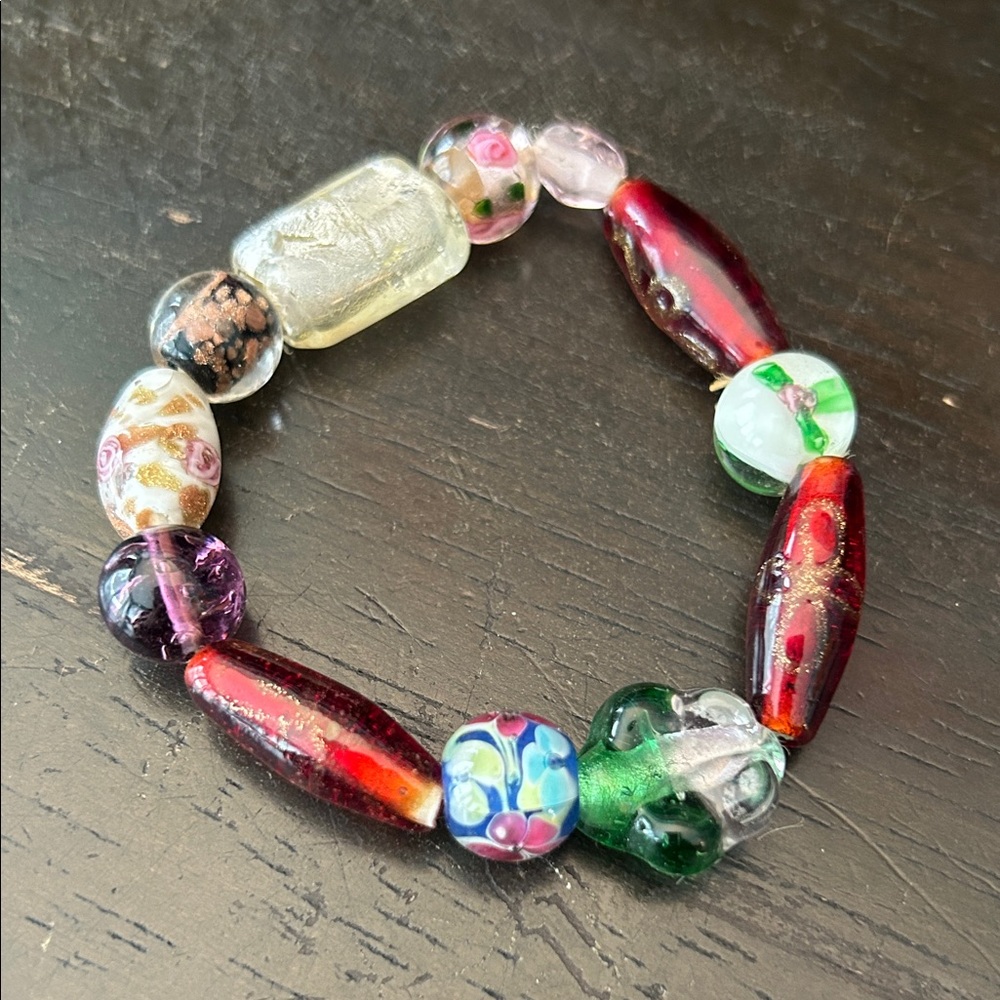 Colorful Glass Beaded Bracelet